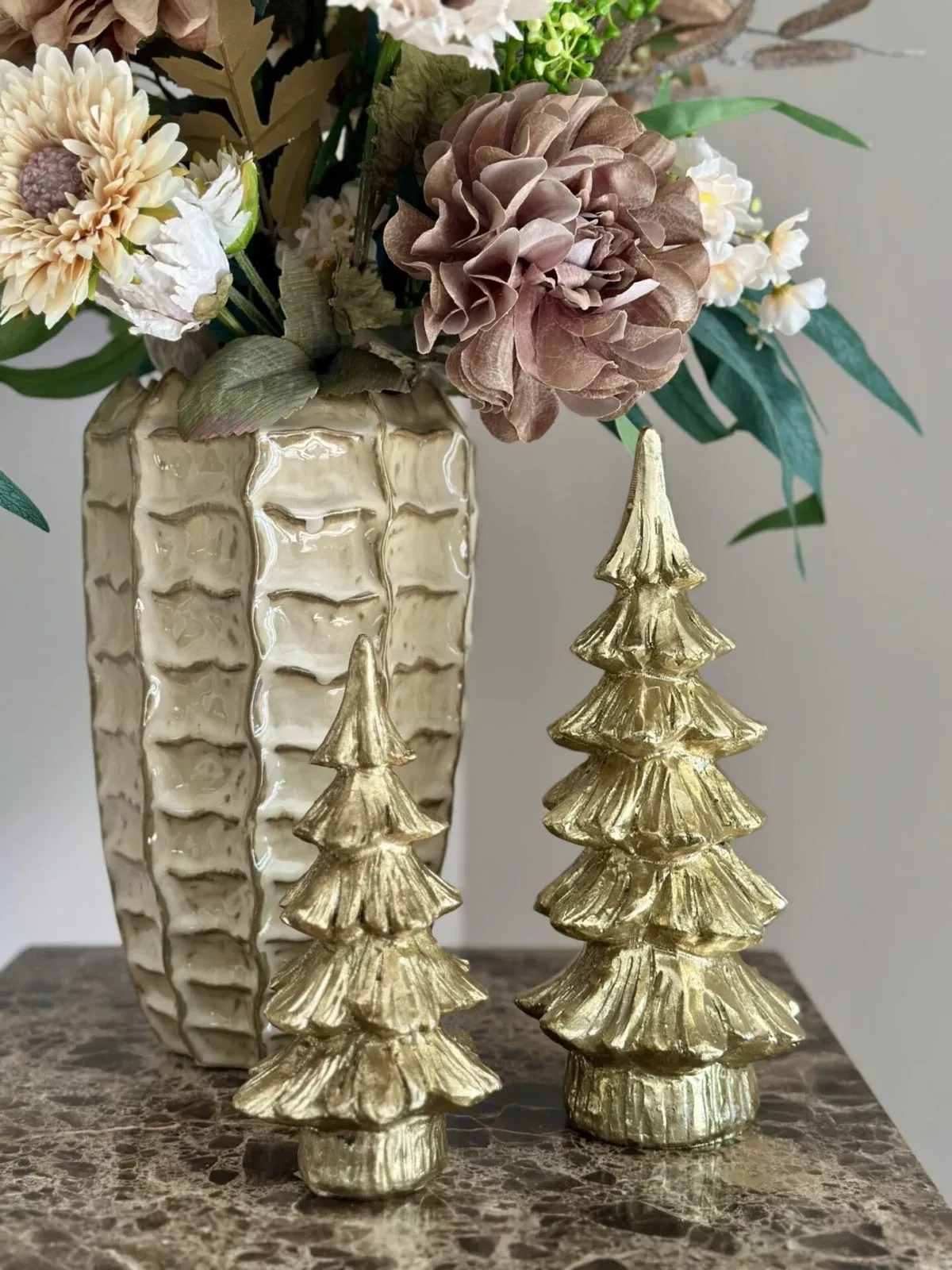 Kerst decoratie goud bruin beige