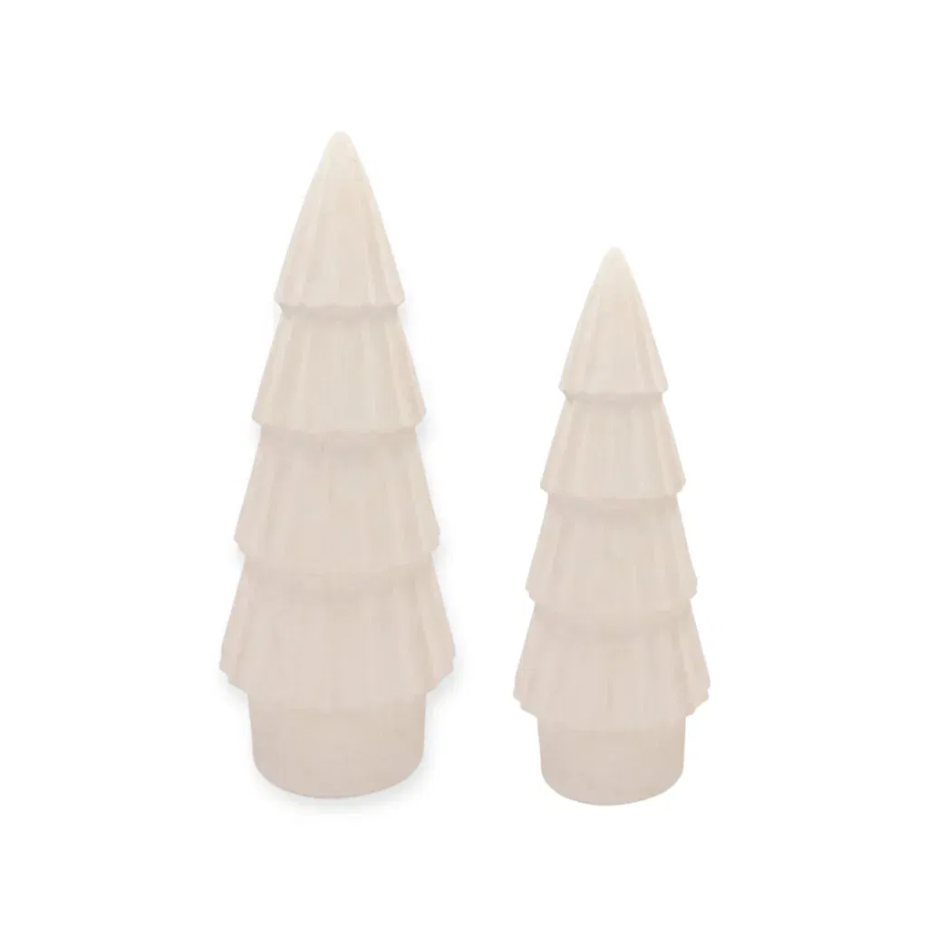 Kerst decoratie ivory offwhite japandi beeld kerstboom - 2 maten