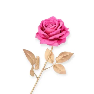 Losse zijden Roos Goldie fuchsia 75 cm