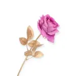 Losse zijden Roos Goldie paars 75 cm