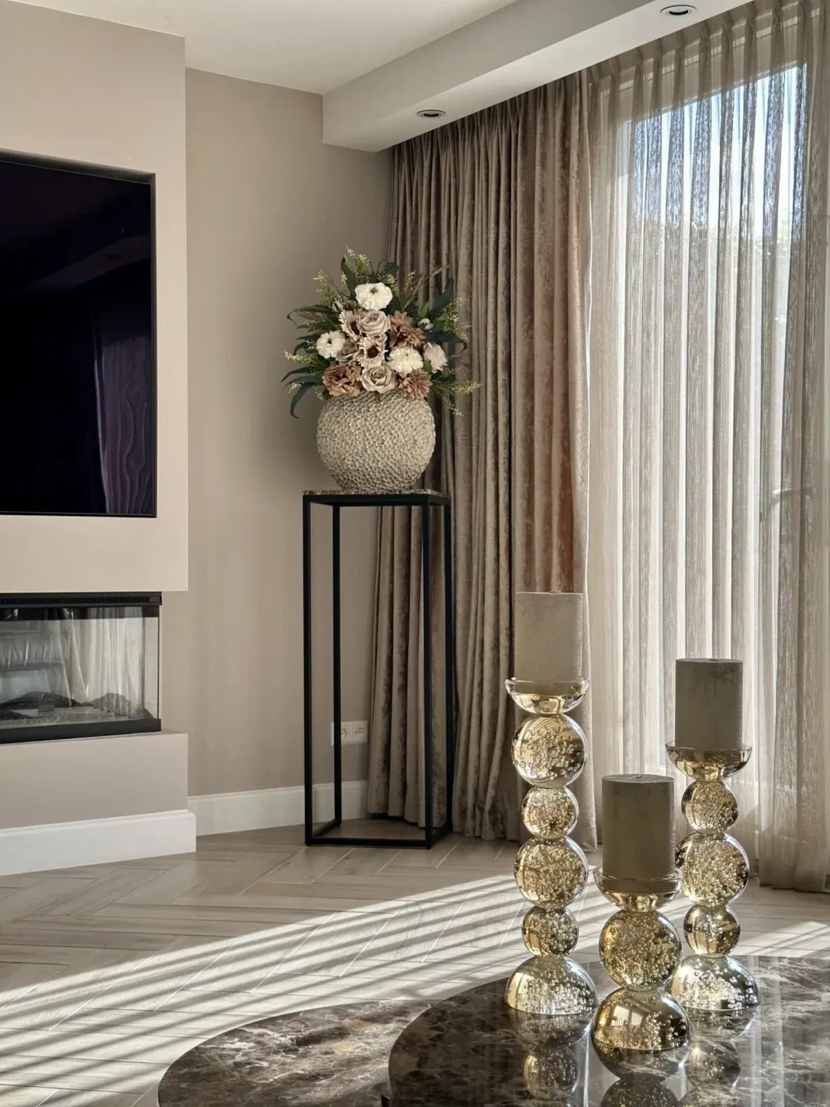 Luster glazen kandelaren