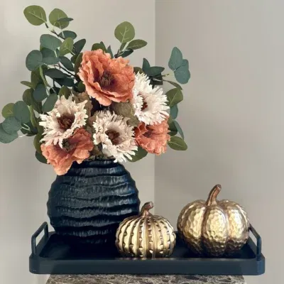 Tafeldecoratie set zwart oranje herfst