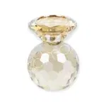 Crystal glas kaarshouder 7x7x9 cm - Colmore