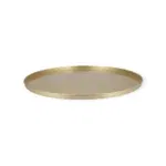 Dienblad rond goud metaal - 37x37x2CM