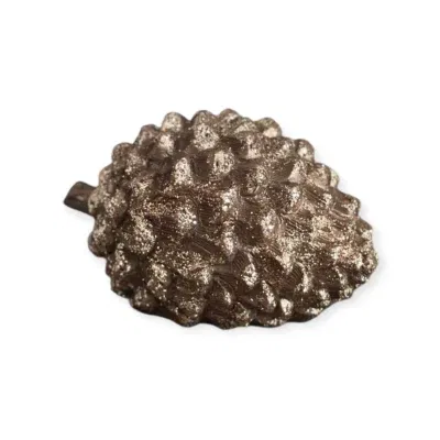 Herfst decoratie dennenappel goud brons