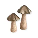 Herfst decoratie paddenstoel brons bruin - 2 afmetingen