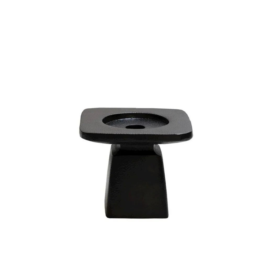 Kaarshouder Calama S zwart L12 x B12 x H10 cm - Vase the world