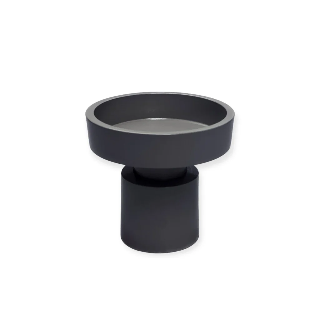 Kaarshouder zwart Piura XS Ø9 x H10 cm - vase the world