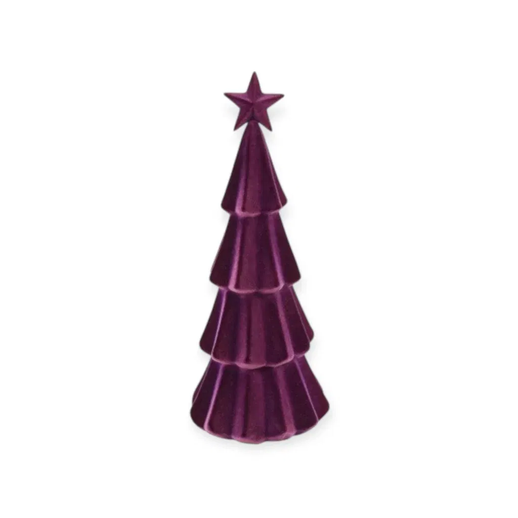 Kerst decoratie kerstboom paars - L13B13H30CM