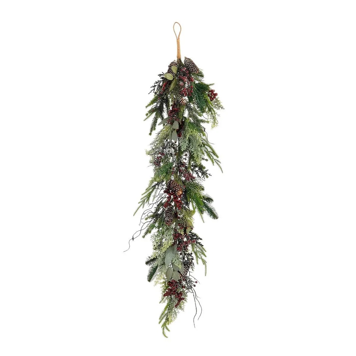 0bb01de4-8b79-49ca-bf19-8f96fd1020ef_1200x1200_fill.webp Bodi Druppelvormige Kerstslinger - L110 x B18 x H10 cm - Bordeaux - Afbeelding 1