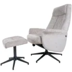Relaxfauteuil Bindy + Hocker – Perfect Harmony – Taupe 04 - Afbeelding 2