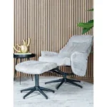 Relaxfauteuil Bindy + Hocker – Perfect Harmony – Taupe 04 - Afbeelding 3