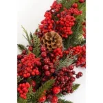 Randell Druppelvormige Kerstslinger - L110 x B18 x H10 cm - Rood - Afbeelding 2