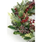 Bodi Kerstkrans met Dennenappels - H13 x Ø50 cm - Bordeaux - Afbeelding 2
