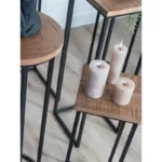 Plantentafels Sam Vierkant - Set van 3 - Bruin Mangohout - Afbeelding 2