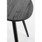 Jailey Bijzettafel - Set van 2 - L84 x B39 x H39 cm - Gerecycled Hout - Zwart - Afbeelding 3