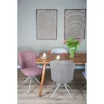 Eetkamerstoel Cosmo – Bouclé – Terra - Afbeelding 5