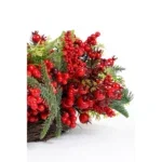 Norah Kerstkrans met Dennenappels - H13 x Ø50 cm - Rood - Afbeelding 3