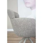 Eetkamerstoel Chase – Bouclé – Brown - Afbeelding 5