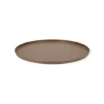 Dienblad rond taupe goud metaal - 46x46x2CM
