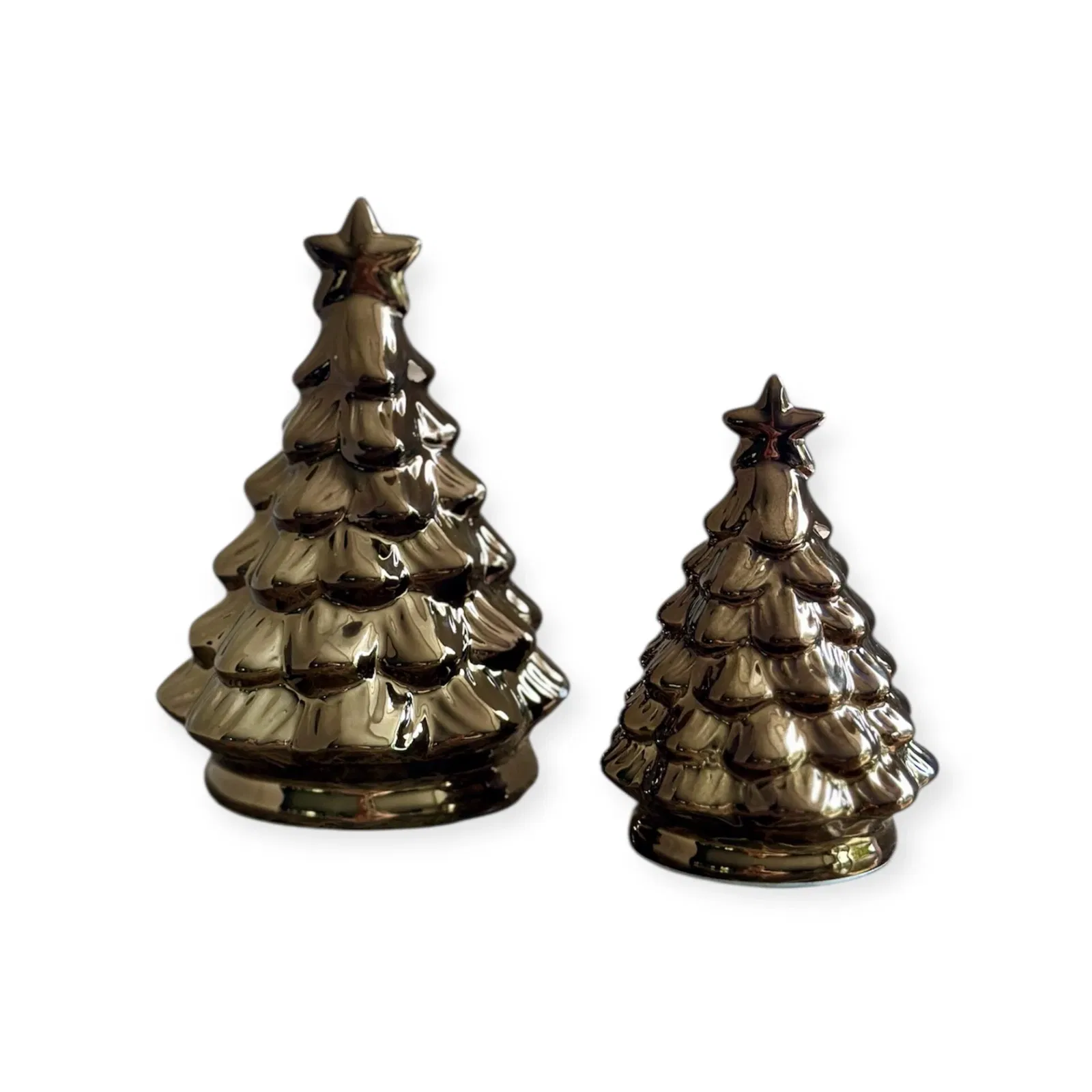 Kerst decoratie bronze kerstboom - 2 afmetingen Kerst decoratie bronze kerstboom - 2 afmetingen