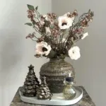 Kerst decoratie complete tafel decoratie set met dienblad bruin beige