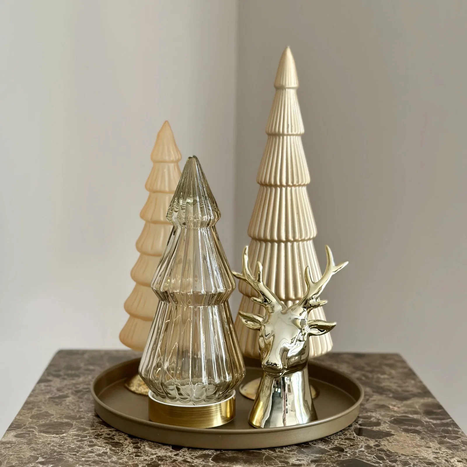 House Vitamin HV Kandelaar Kerstboom/Rendier - 14x14x7cm - De Ridder