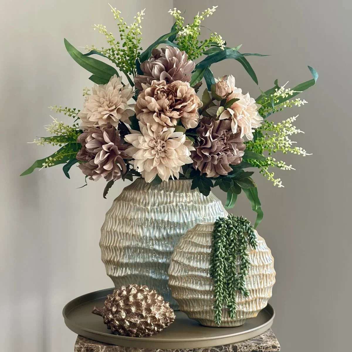 Tafeldecoratie set nude parelmoer xxl