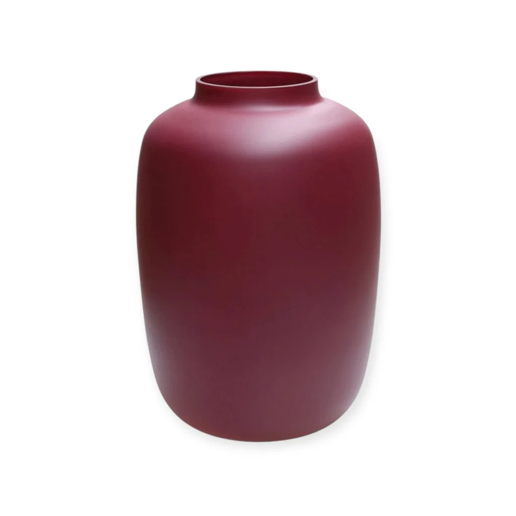 Vaas Artic S matte Aubergine violet Ø21 x H29 cm | Vase the World