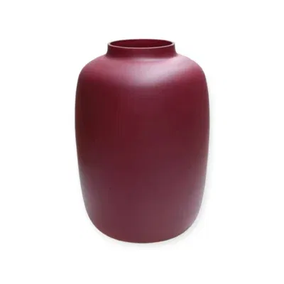 Vaas Artic S matte Aubergine violet Ø21 x H29 cm | Vase the World