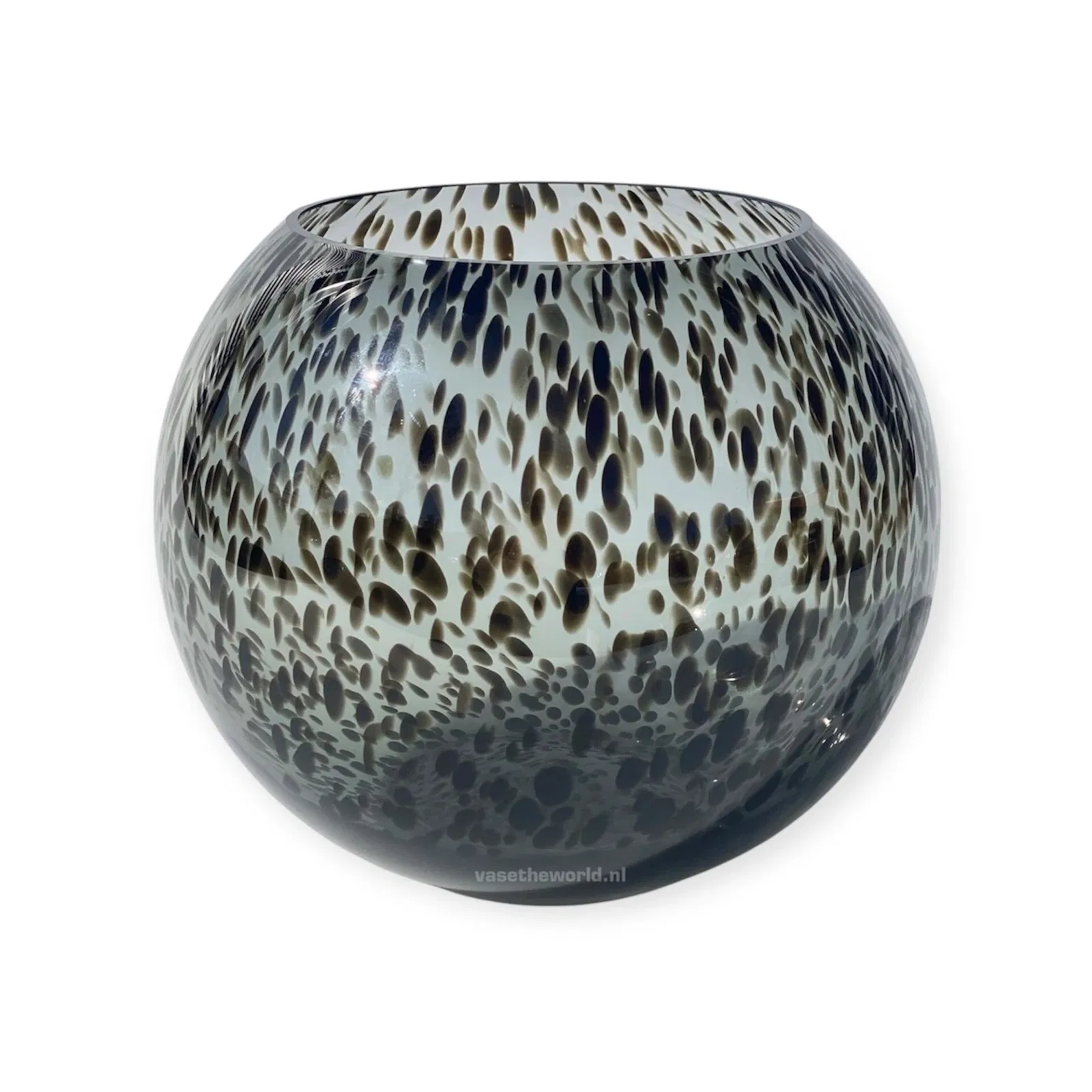 Vase the world | Vaas Windlicht Zambezi m smoke panter Ø25 x H20,5 cm Vase the world | Vaas Windlicht Zambezi m smoke panter Ø25 x H20,5 cm