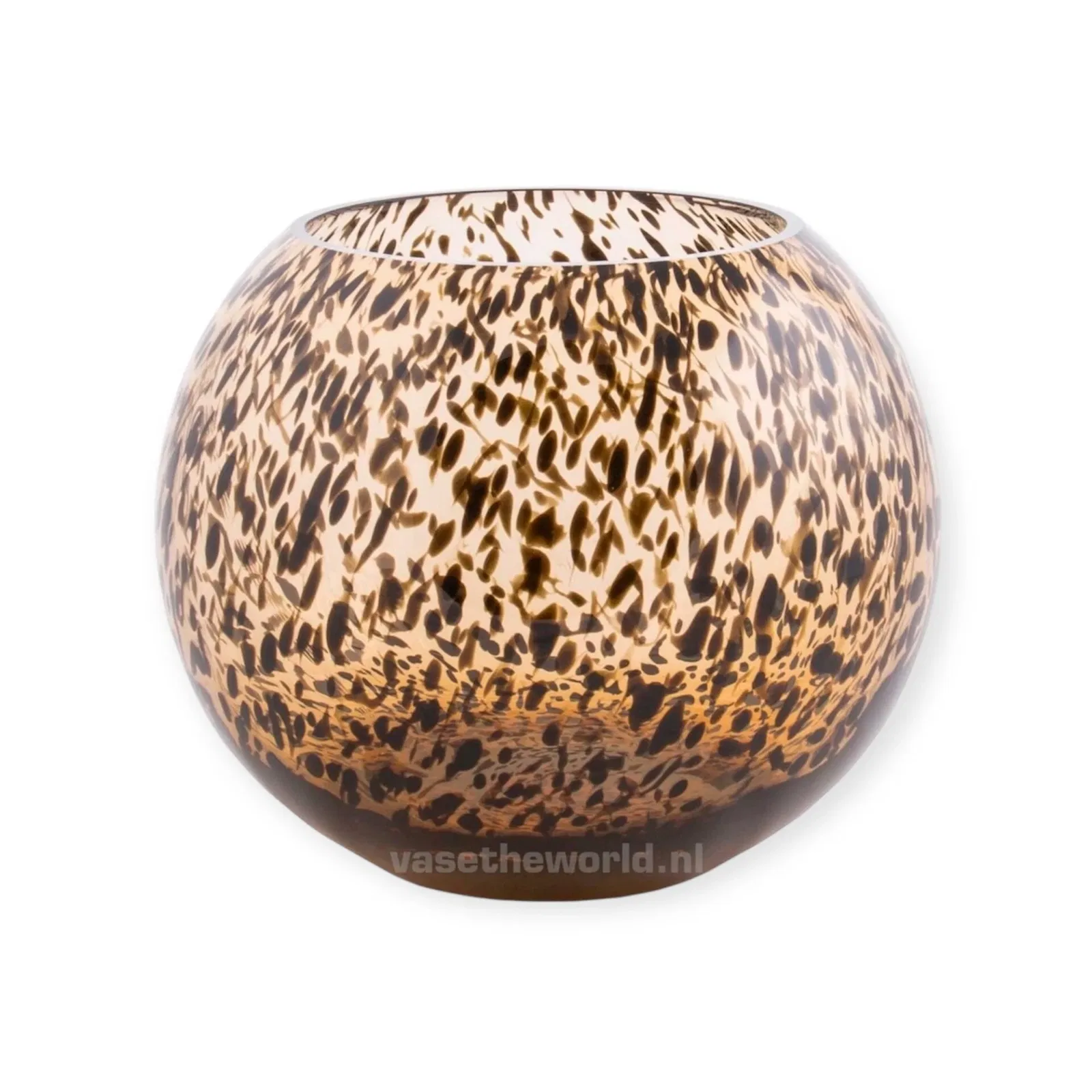 Vase the world | Vaas Windlicht Zambezi m taupe panter Ø25 x H20,5 cm Vase the world | Vaas Windlicht Zambezi m taupe panter Ø25 x H20,5 cm