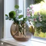 Vase the world | Vaas Windlicht Zambezi m taupe Ø25 x H20,5 cm