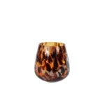 Waxinelichthouder - Brons cheetah bruin