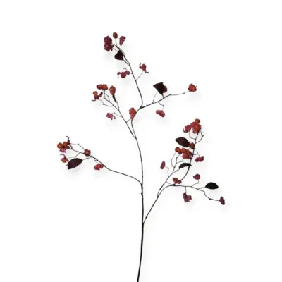 Zijden bloemen Kardinaalsmuts spray fuchsia/orange - 90cm