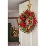 Norah Kerstkrans met Dennenappels - H13 x Ø50 cm - Rood - Afbeelding 4