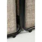 Salontafel met Poefs - 3-delig - L79 x B45 x H41 cm - Lichtgrijs - Afbeelding 4