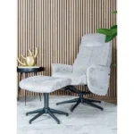 Relaxfauteuil Bindy + Hocker – Perfect Harmony – Taupe 04 - Afbeelding 4