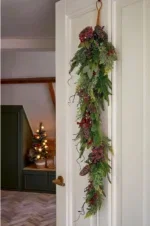 Bodi Druppelvormige Kerstslinger - L110 x B18 x H10 cm - Bordeaux - Afbeelding 4
