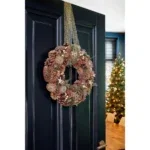 Brant Kerstkrans met Dennenappels - H9 x Ø45 cm - Bruin - Afbeelding 5
