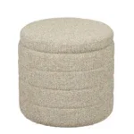 Poef met Opbergruimte - H41 x  Ø42 cm - Beige
