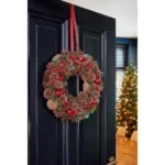 Landon Kerstkrans met Dennenappels - H9 x Ø45 cm - Bruin - Afbeelding 6