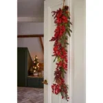 Randell Druppelvormige Kerstslinger - L110 x B18 x H10 cm - Rood - Afbeelding 4