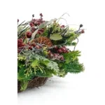 Bodi Kerstkrans met Dennenappels - H13 x Ø50 cm - Bordeaux - Afbeelding 3