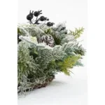 Vesper Kerstkrans met Dennenappels - H13 x Ø50 cm - Zwart - Afbeelding 3