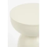 Elliot Bijzettafel - H45 x Ø32 cm - IJzer - Off-white - Afbeelding 2
