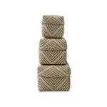 Offermandjes kralenmand beige creme - 3 afmetingen
