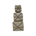Offermandjes kralenmand beige zwart - 3 afmetingen