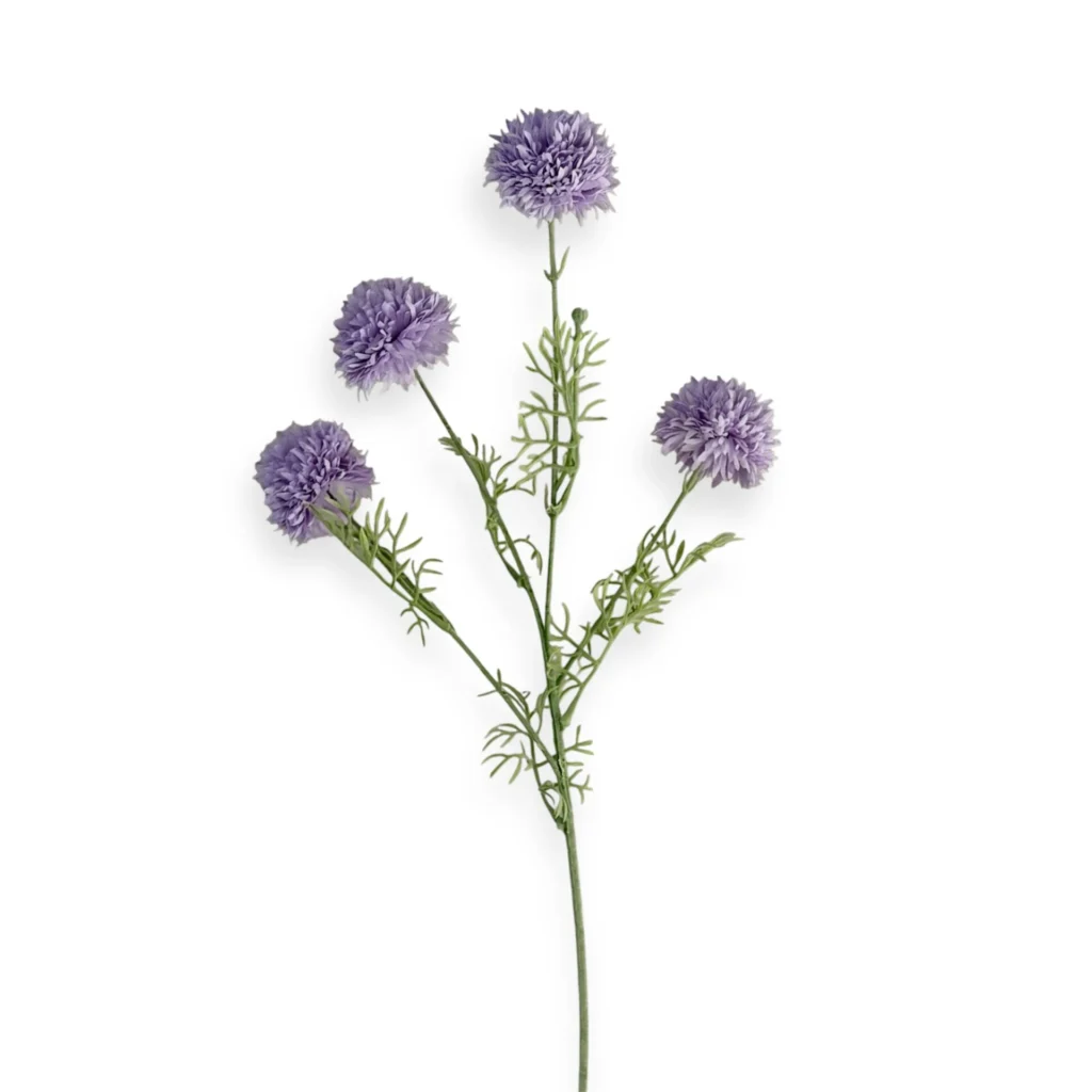 Pom Pom kunstbloem tak lila paars - 77 cm