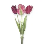 Real touch bundel mix roze paars tulp - 70 cm